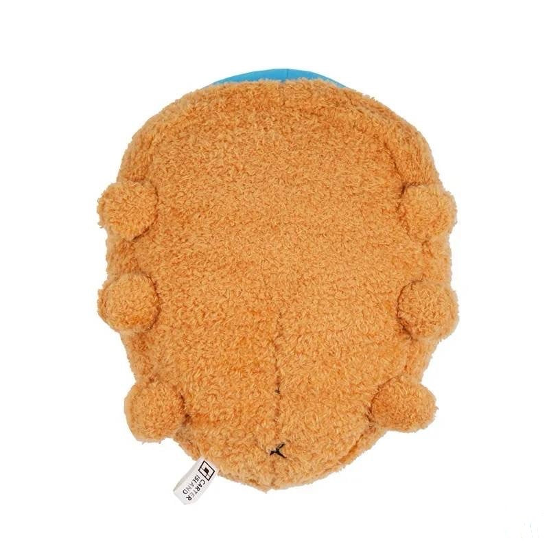 Bottom view of Brown Bear Costume Mini Lazy Capoo Plush: Plush showing the flat base and costume details.