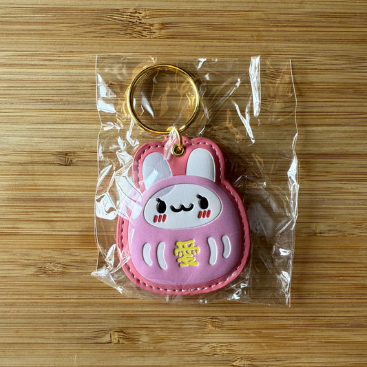 Tutu Daruma Leather Charm Key Ring