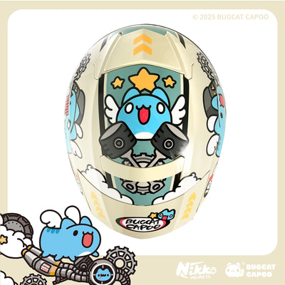 Speed Capoo Full-Face Helmet (Creamy Beige - Glossy)