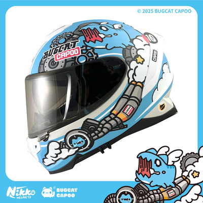 Speed Capoo Full-Face Helmet (Classic Capoo Blue - Matte)