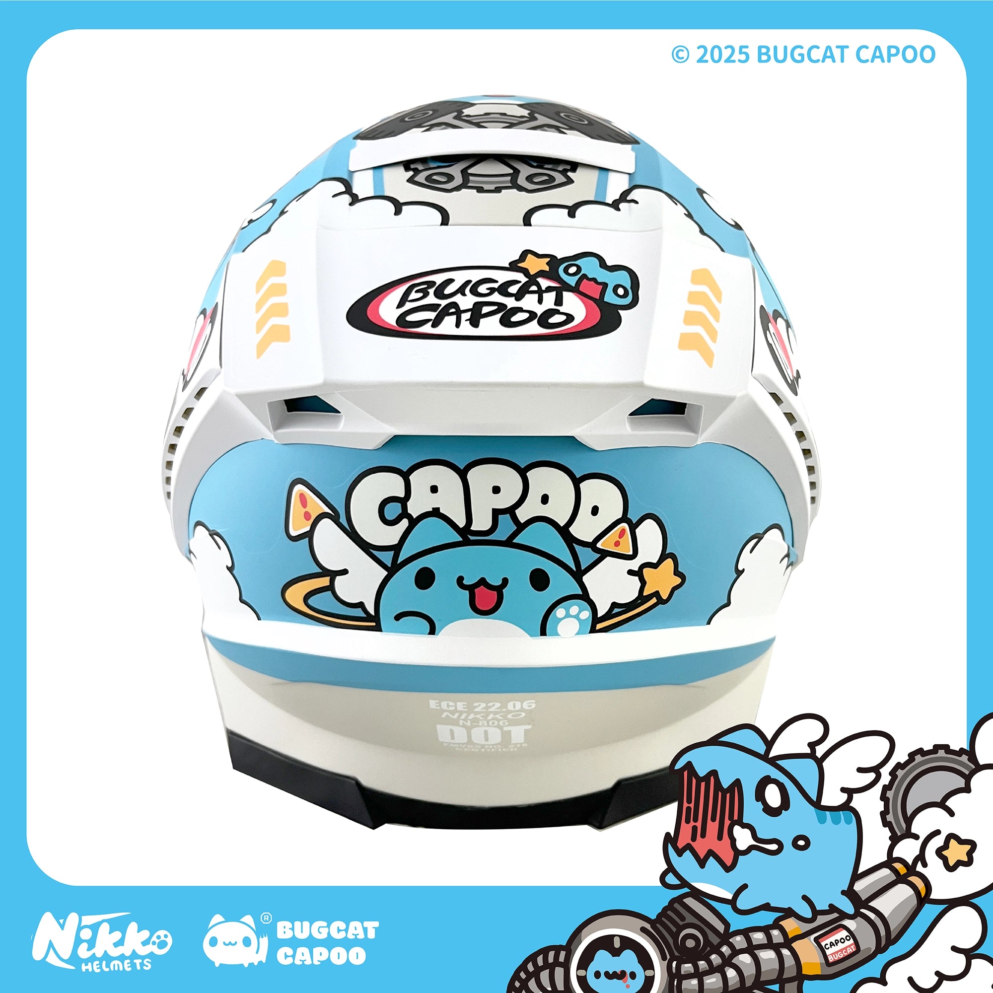 Speed Capoo Full-Face Helmet (Classic Capoo Blue - Matte)