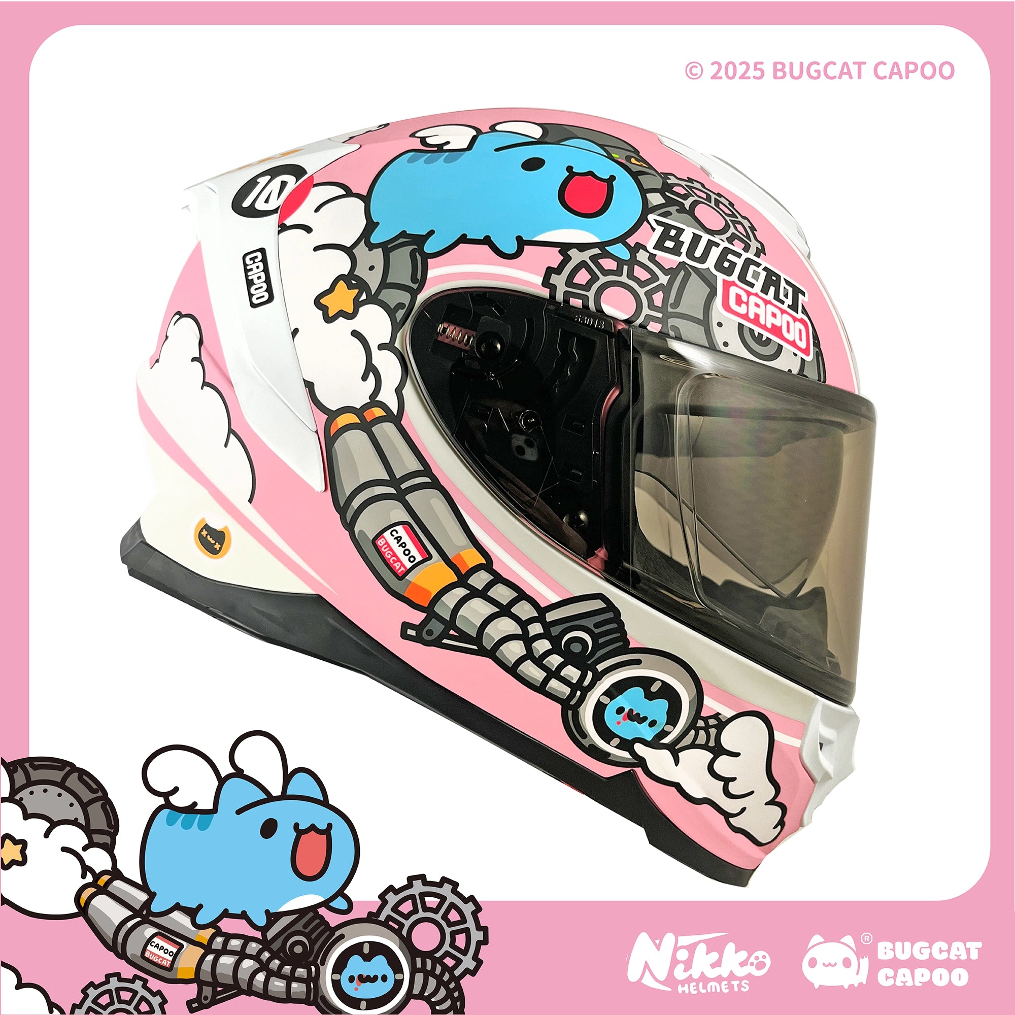 Speed Capoo Full-Face Helmet (Mika Pink - Matte) – Bugcat Capoo Store