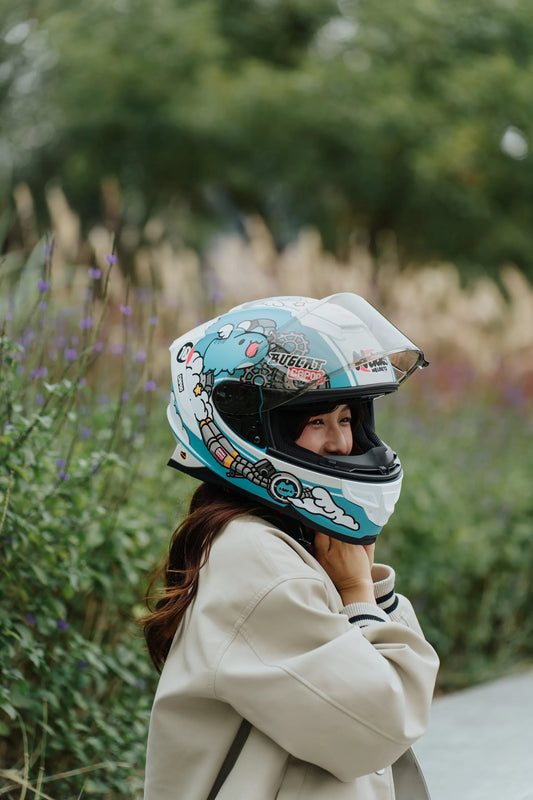 Speed Capoo Full-Face Helmet (Classic Capoo Blue - Matte)