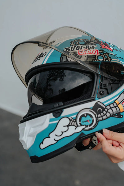 Speed Capoo Full-Face Helmet (Classic Capoo Blue - Matte)