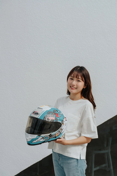 Speed Capoo Full-Face Helmet (Classic Capoo Blue - Matte)