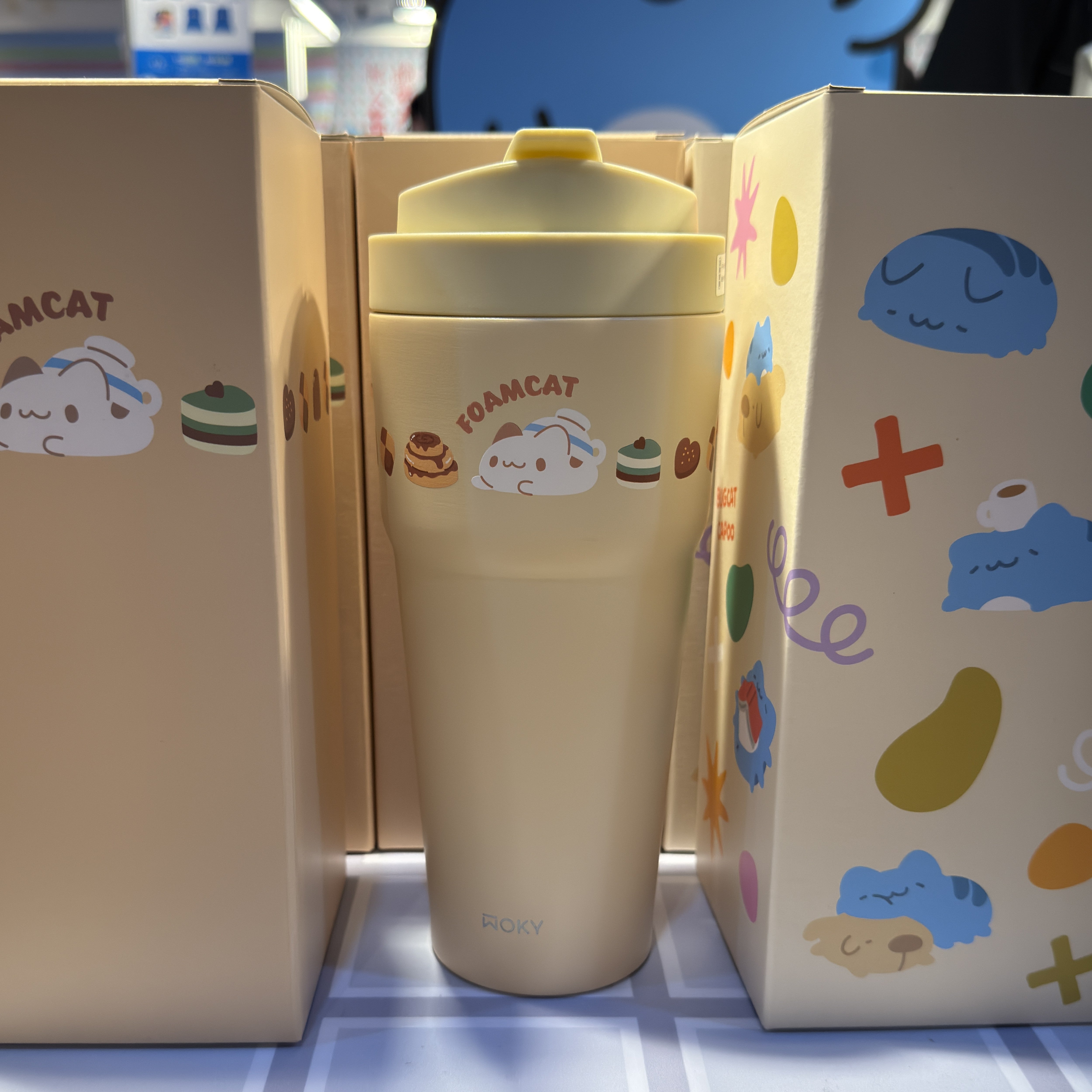 Foamcat Sweet Dessert Double-Layer Ceramic Insulated Tumbler (Milk Tea Beige)