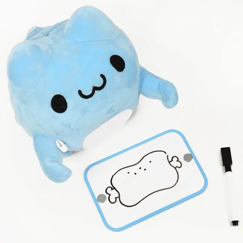 Capoo Plush with Whiteboard with whiteboard detached