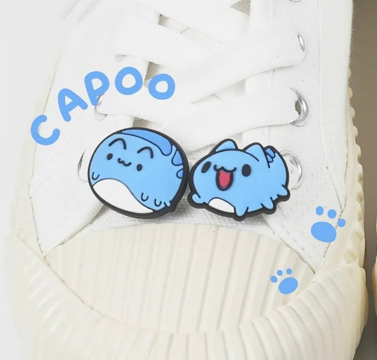 Capoo Shoelace Charms on shoelaces