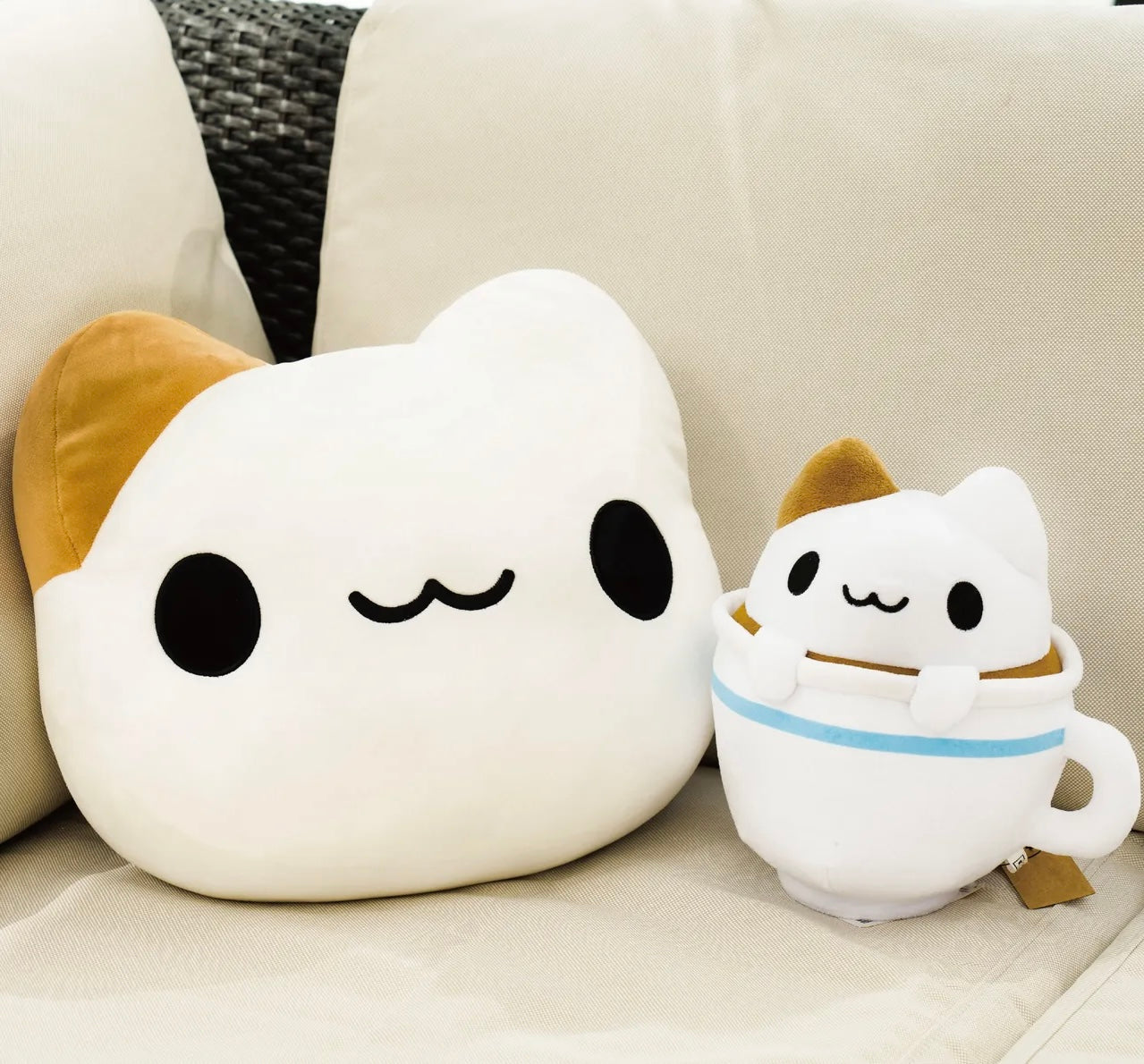 Foam Cat Big Face Cushion and Foam Cat Plush