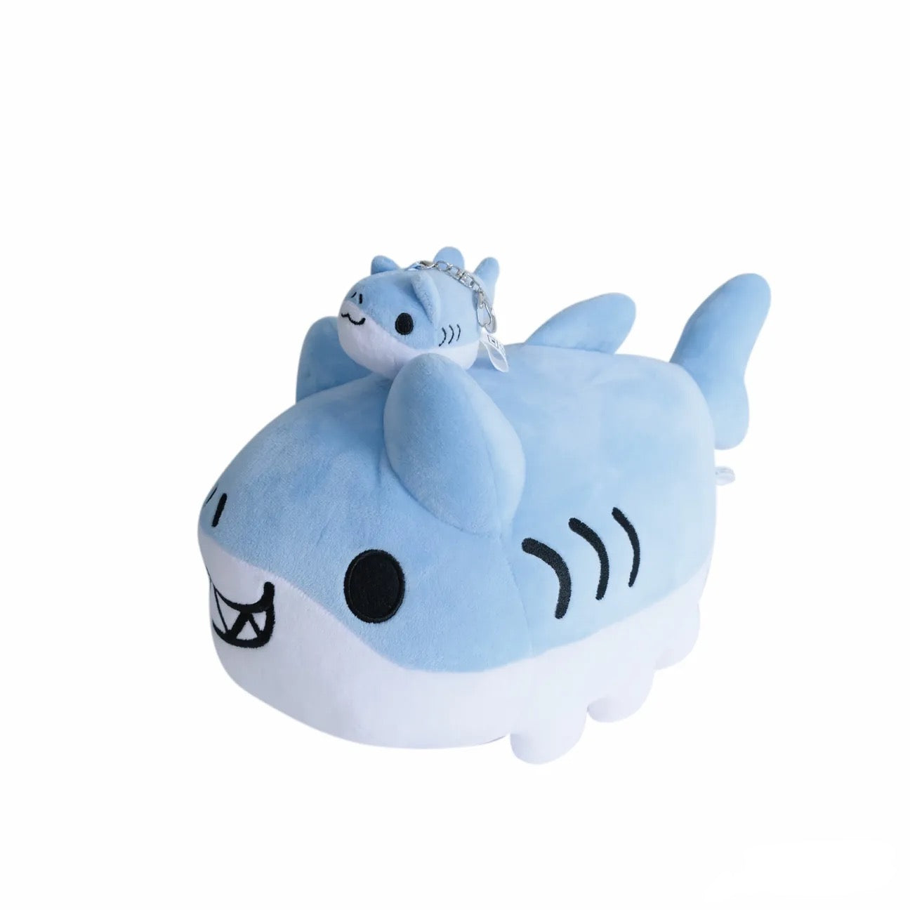 Shark Bugcat Plush with Shark Bugcat Plush Charm - 45 Degree Side View