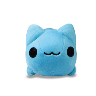 Front view of Bugcat Capoo plush with fluffy texture and big round eyes