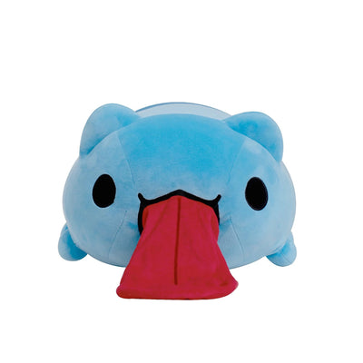 Front view of Big Tongue Lazy Capoo Plush with tongue sticking out