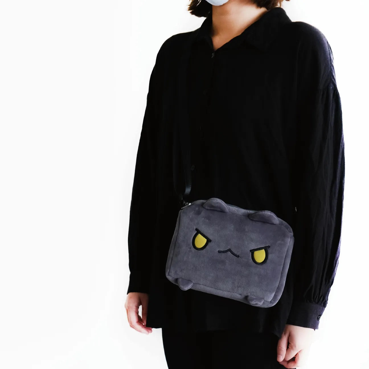 Black Bugcat Crossbody Bag