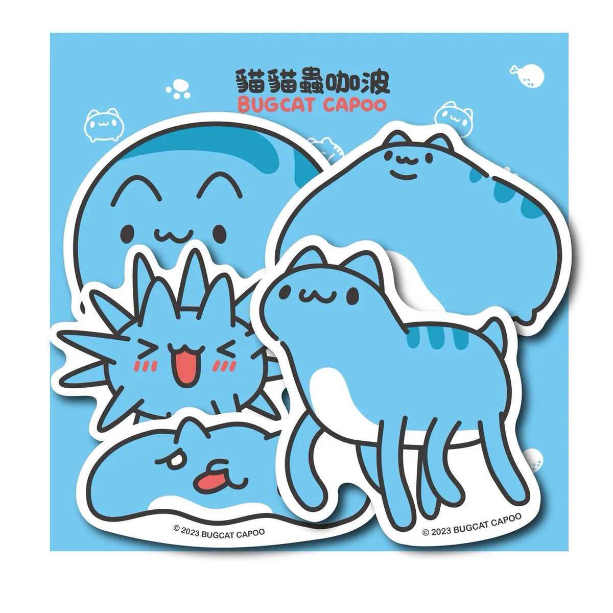 Sticker Cappo Strange Capoo Weatherproof Stickers 5 – Bugcat Capoo Store