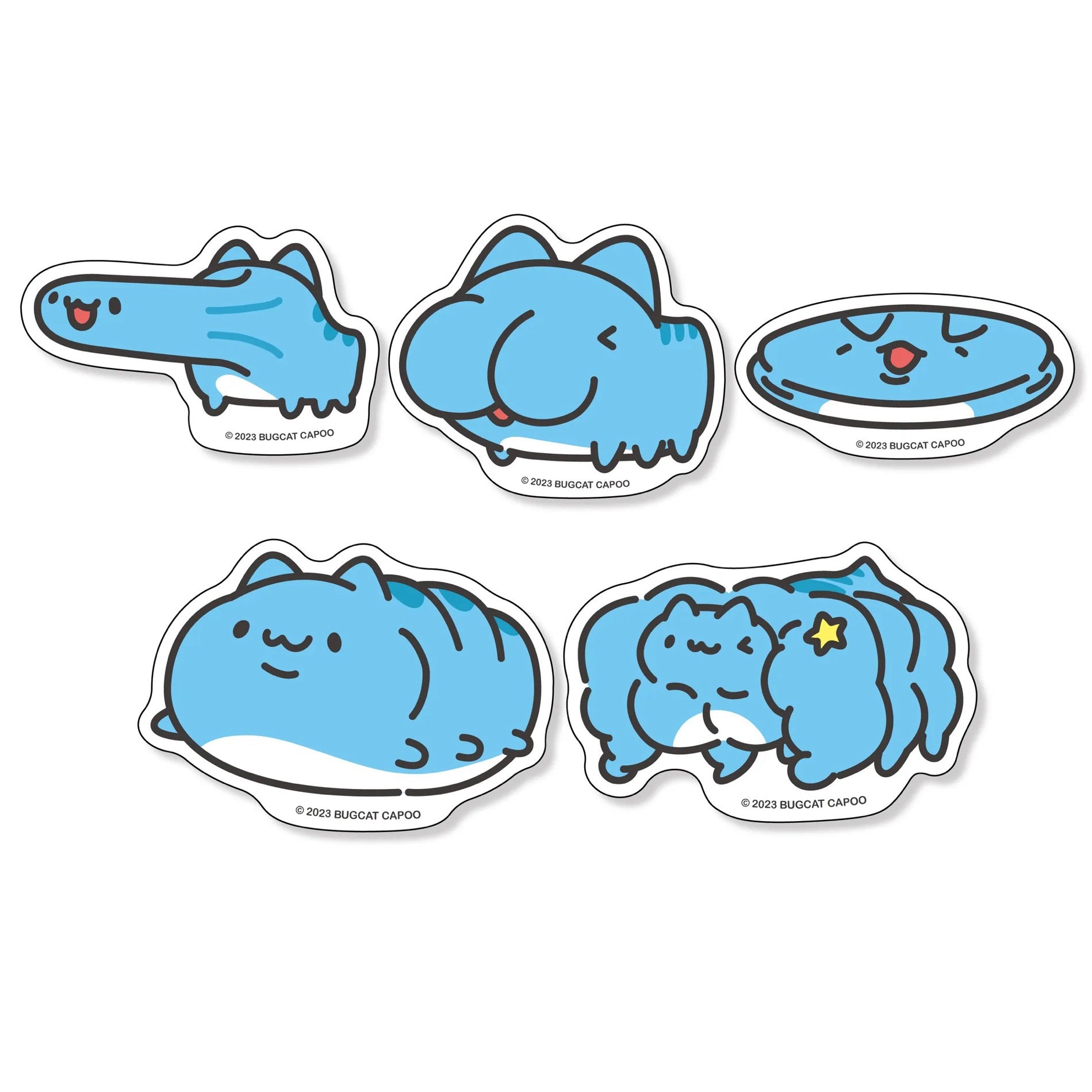 Strange Capoo Weatherproof Stickers 2 – Bugcat Capoo Store