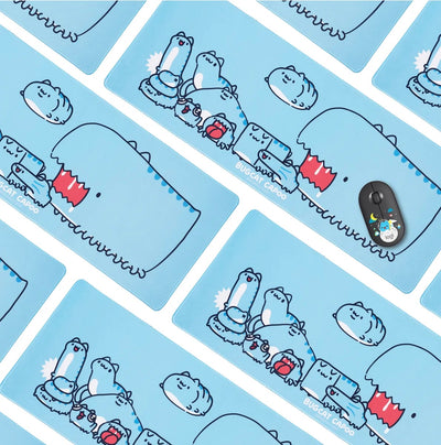 Strange Capoo Mouse Pad(Large) with computer mouse