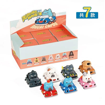 Capoo and Friends Pull-Back Cars Blind Box Set (6pcs)