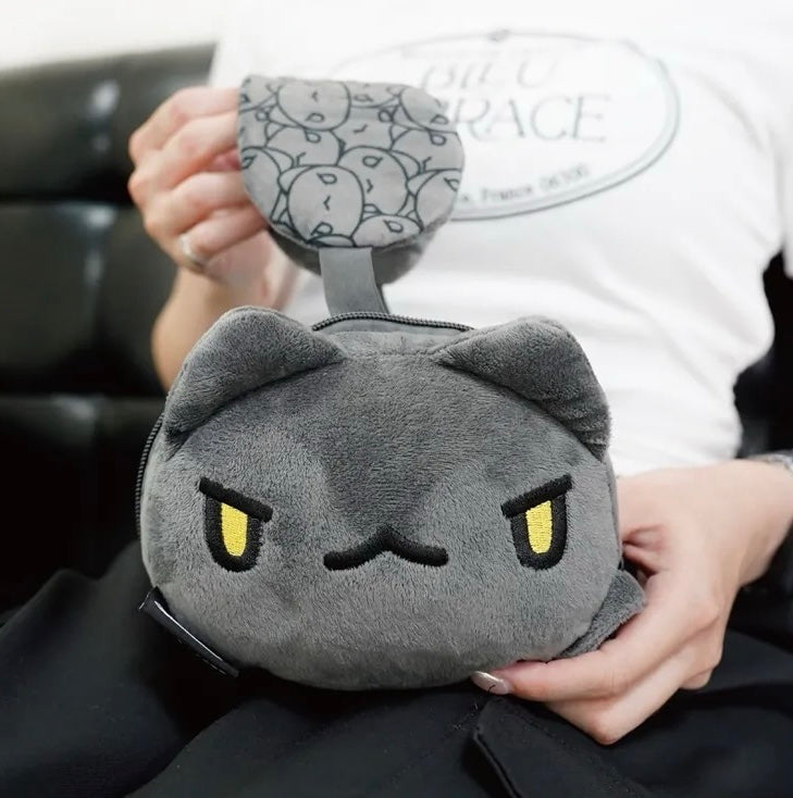 Classic Black Bugcat Multifunctional Pillow Eye Mask