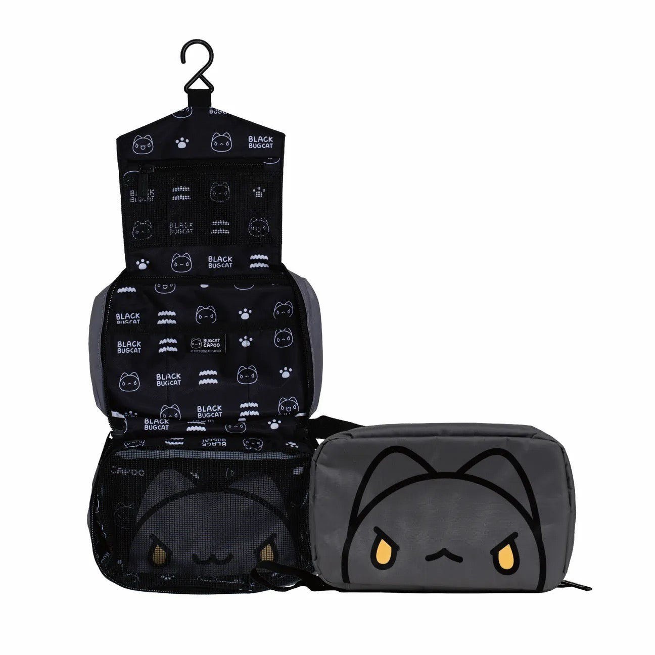 Black Bugcat Travel Toiletry Bag