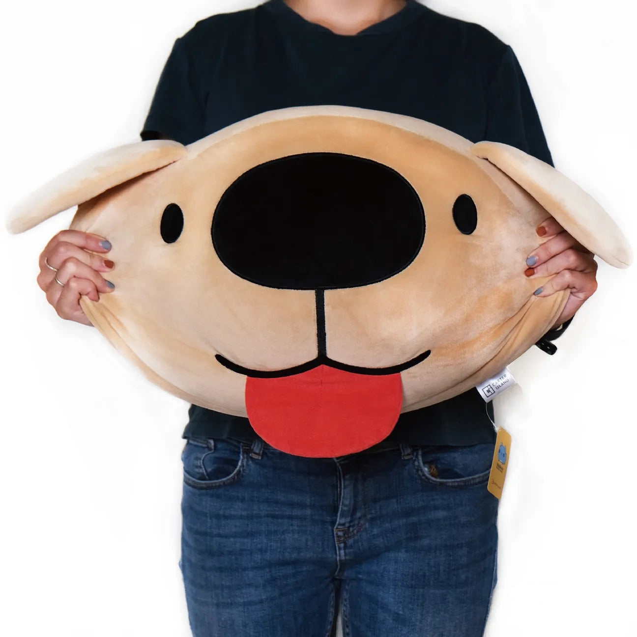 Stretching Dogdog Big Face Cushion 