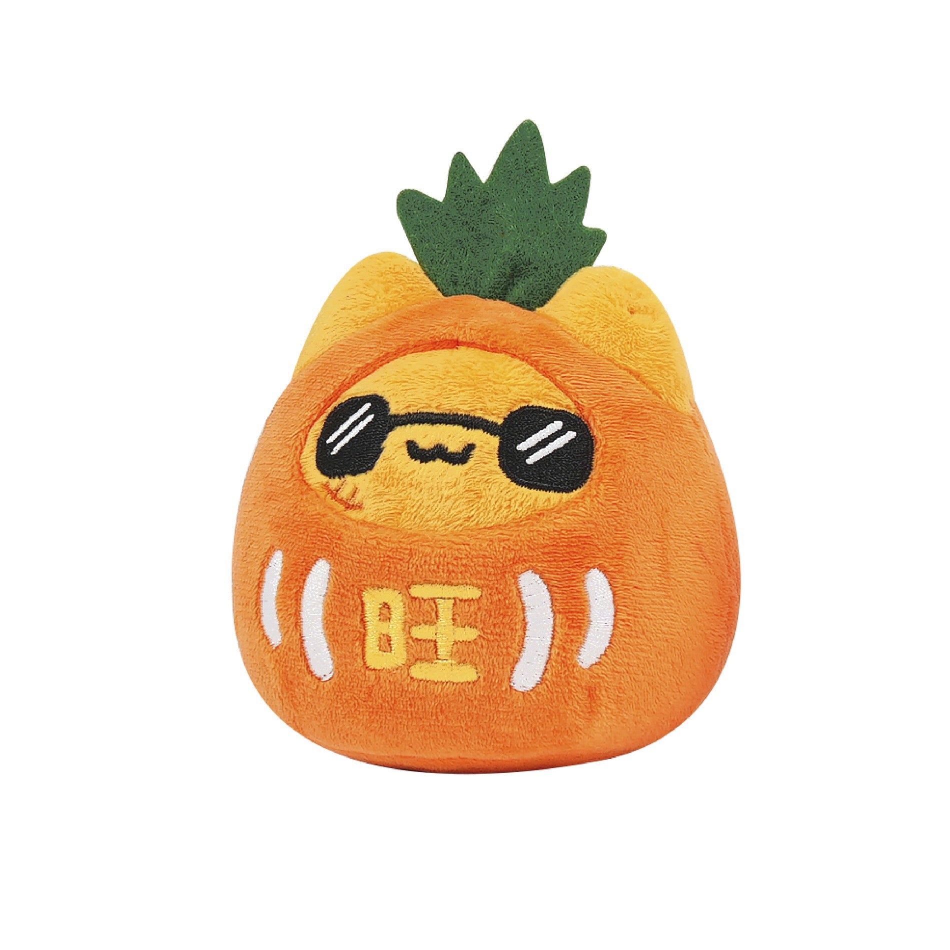 Dharma Pineapple Bugcat 9cm Roly-Poly Plush(旺 - Prosperity) - Front View