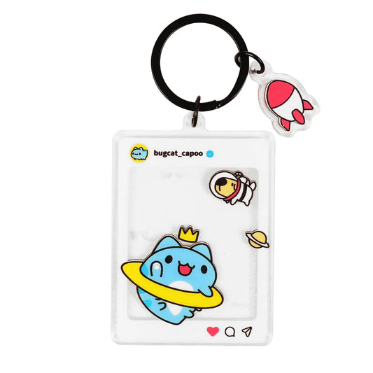 Space Capoo Instagram Photo Acrylic Key Ring