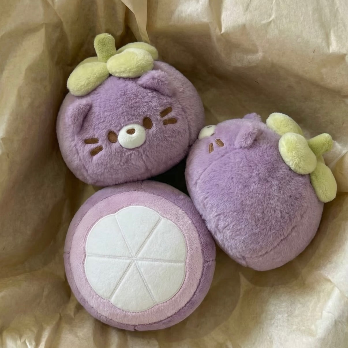 Mangosteen Cat Plush Charm