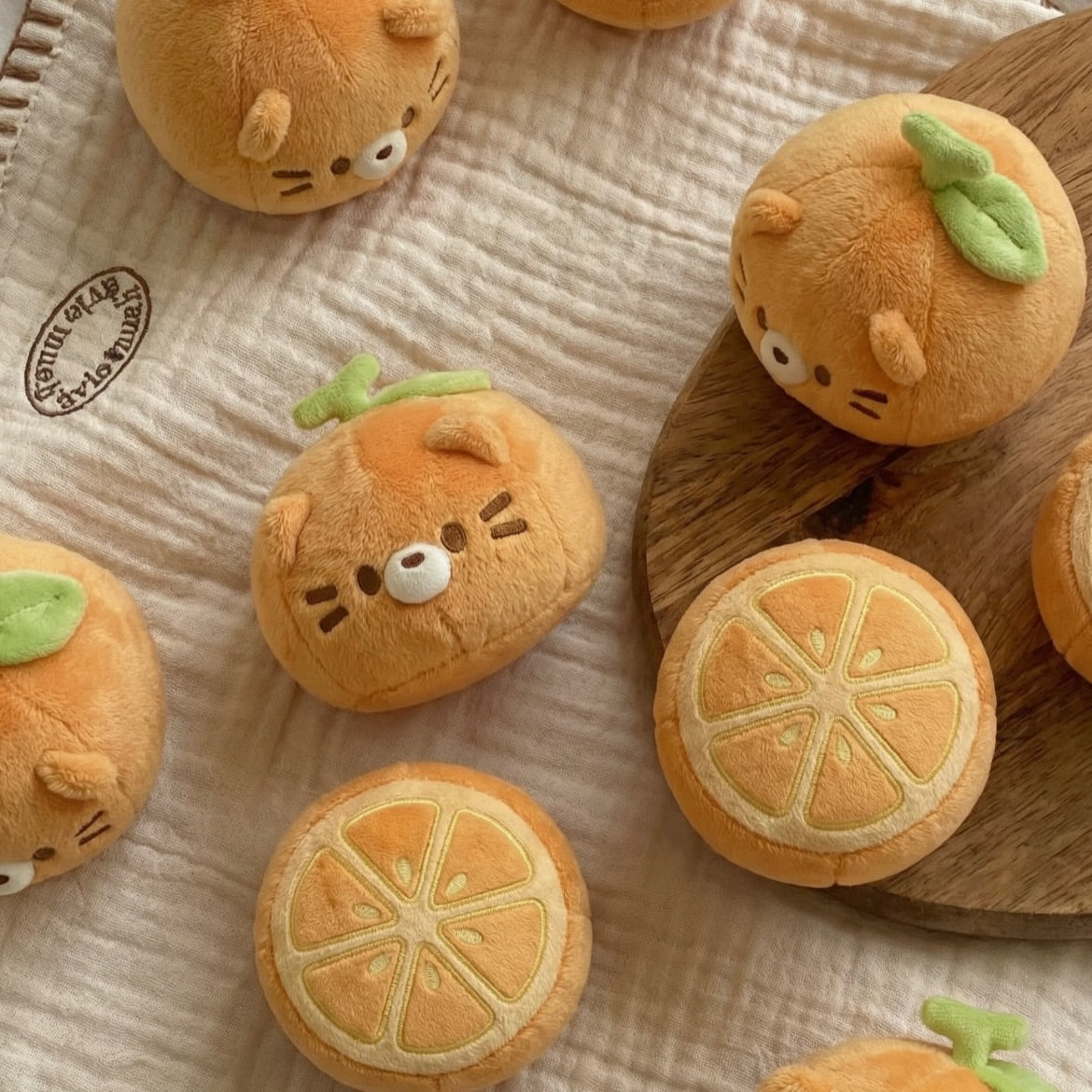 Orange Cat Plush Charm