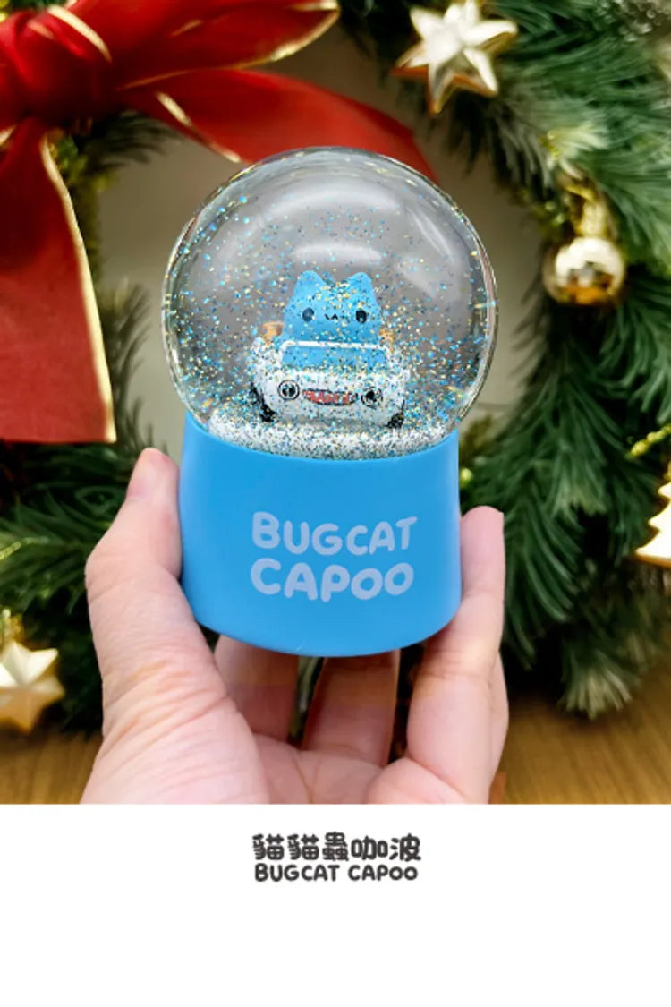 Bugcat Capoo Car-Themed Crystal Snow Globe