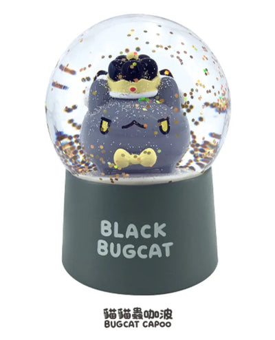Black Bugcat Snow Globe