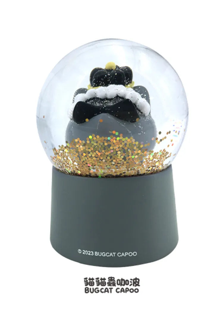 Black Bugcat Crystal Snow Globe