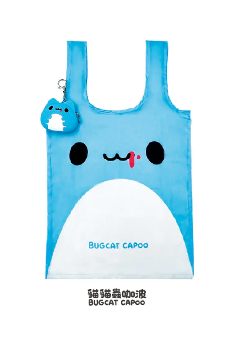 Bugcat Capoo 2-in-1 Set: Silicone Pouch & Shopping Bag