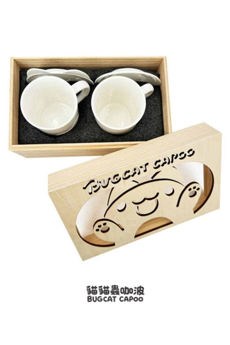 Capoo Classic Cup & Plate Wooden Box Set