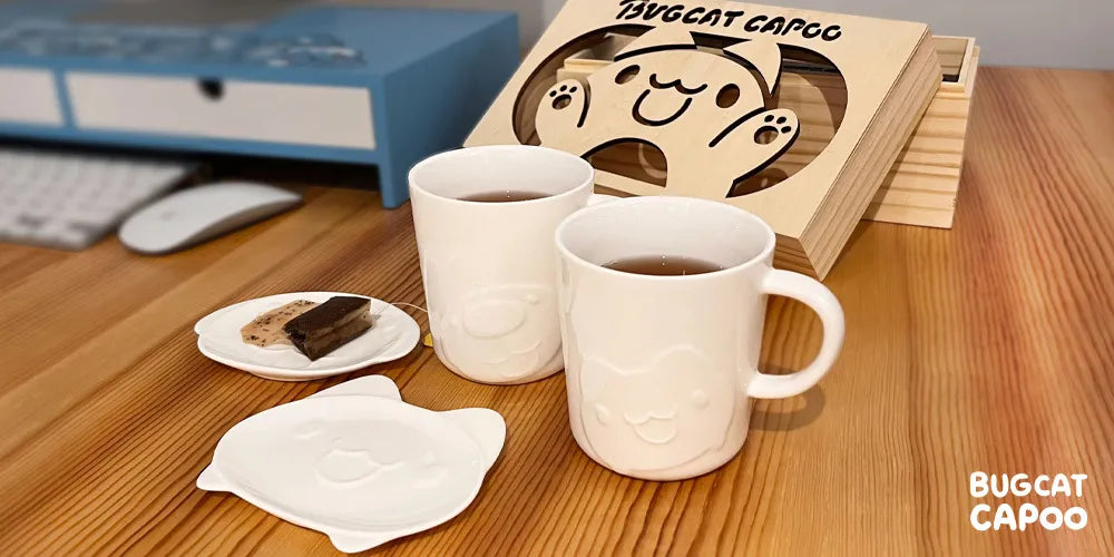 Capoo Classic Cup & Plate Wooden Box Set