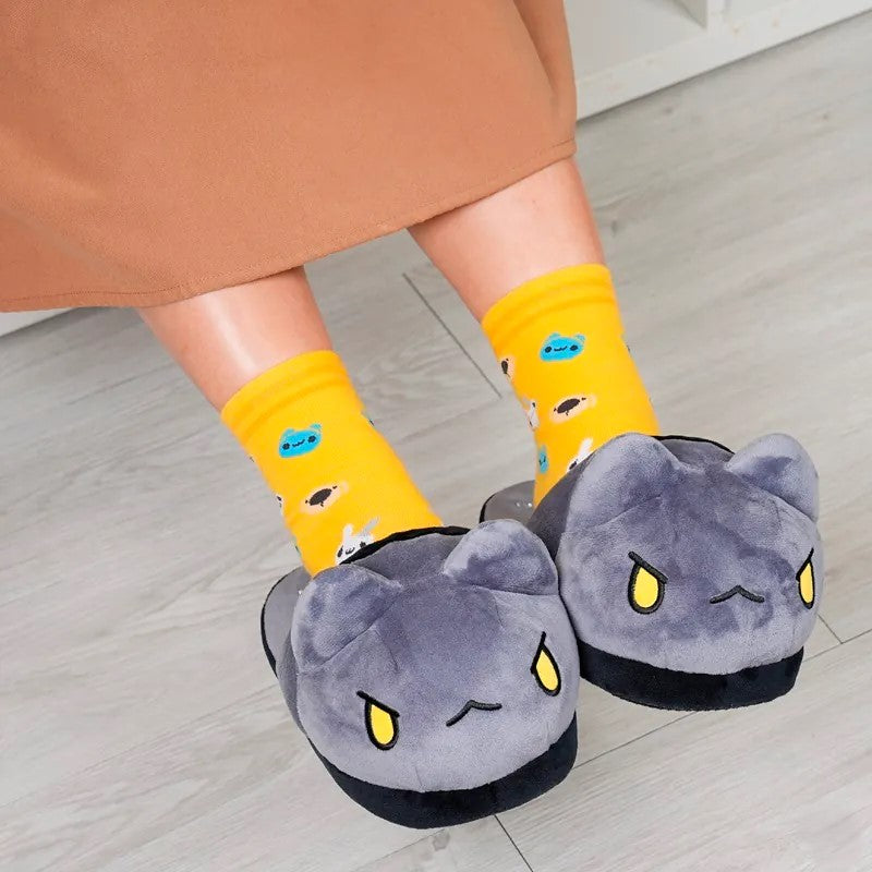 Black Bugcat Slippers