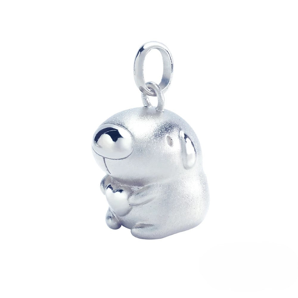 Bugcat Capoo Silver Pendant - Love Series