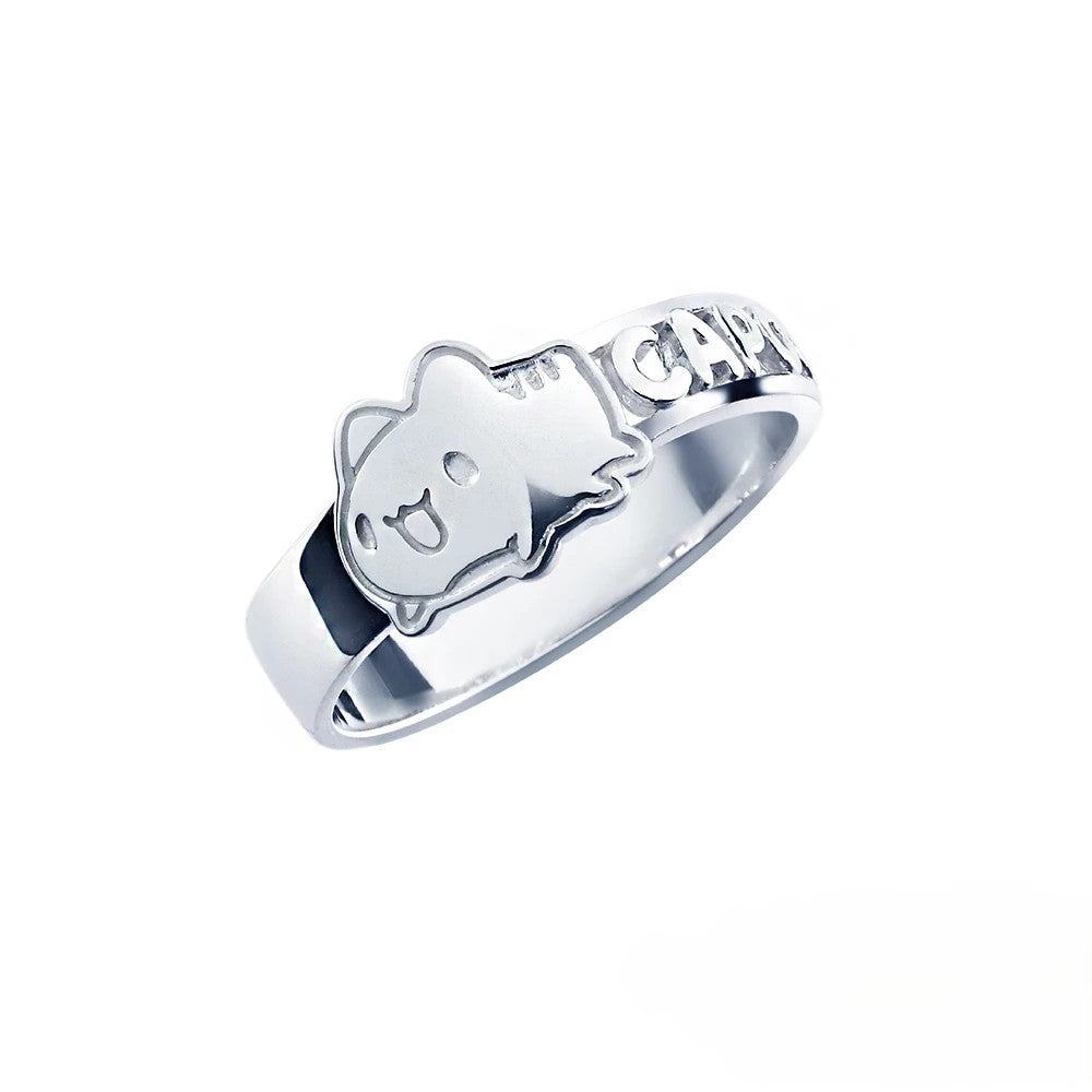 Bugcat Capoo Silver Ring (FRV-797) - Love Series